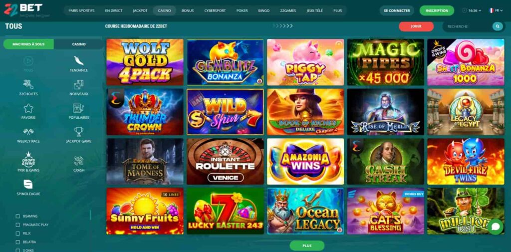 22bet slots casino homepage french