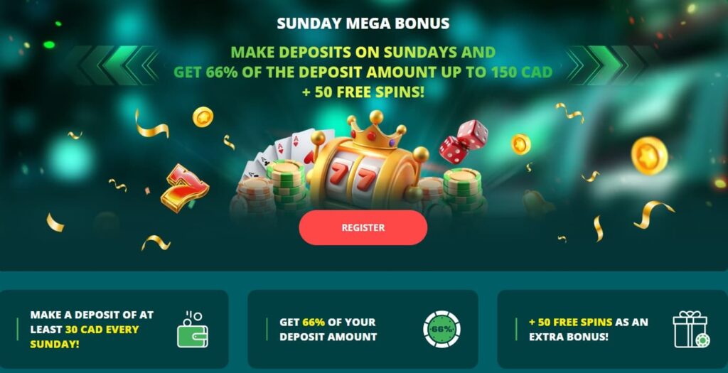 22bet canada sunday mega bonus
